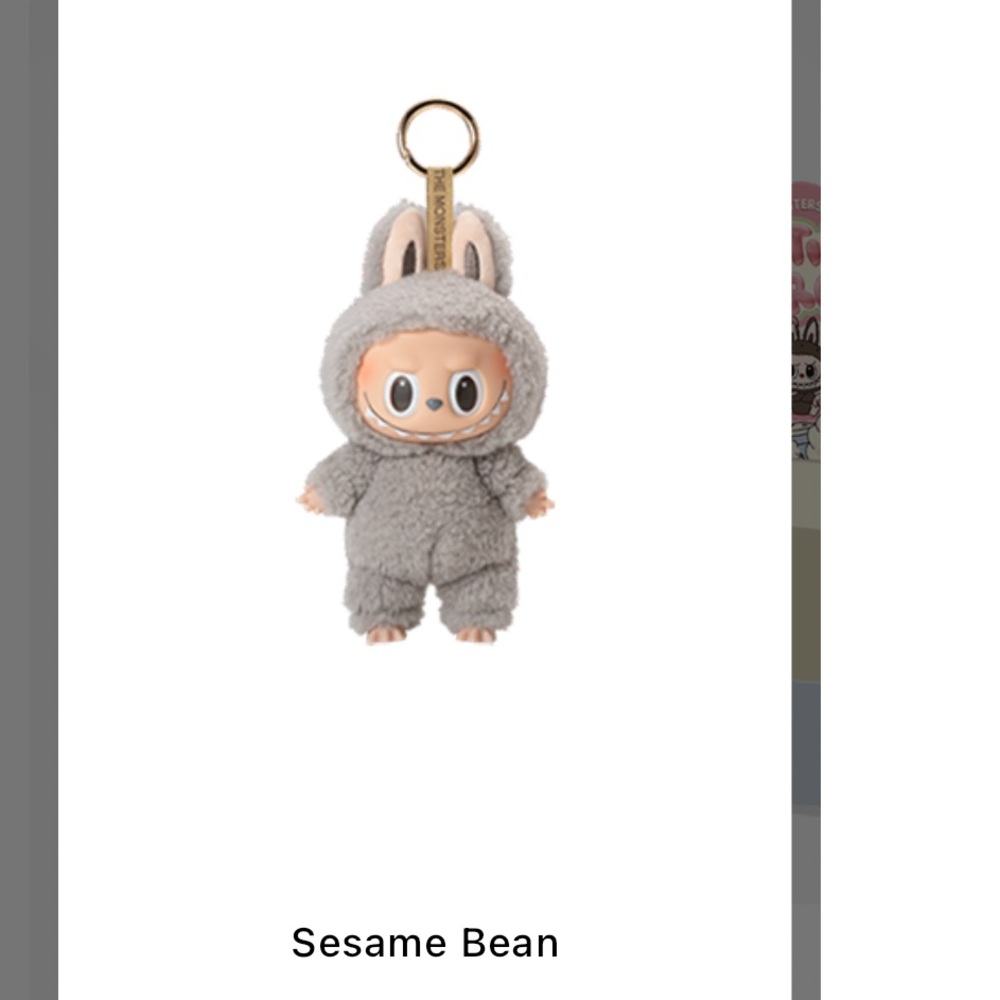 AUTHENTIC EXCITING MACARON LABUBU - Sesame Bean